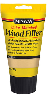 Minwax 448520000 Wood Filler, Solid, Natural, 6 oz Tube